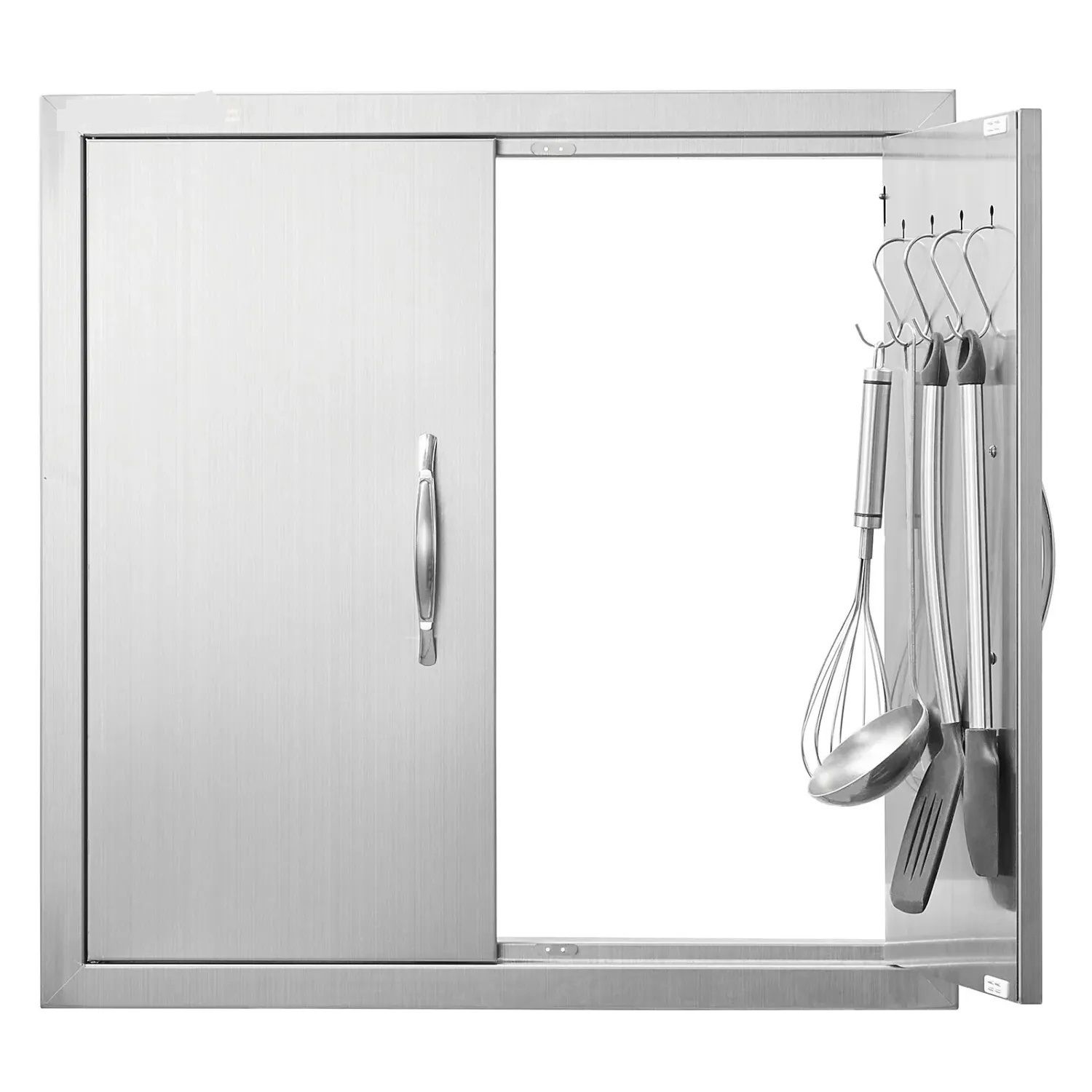BBQ Access Door 24 x 24inch, Double Stainless Steel Outdoor Kitchen Cabinet Door