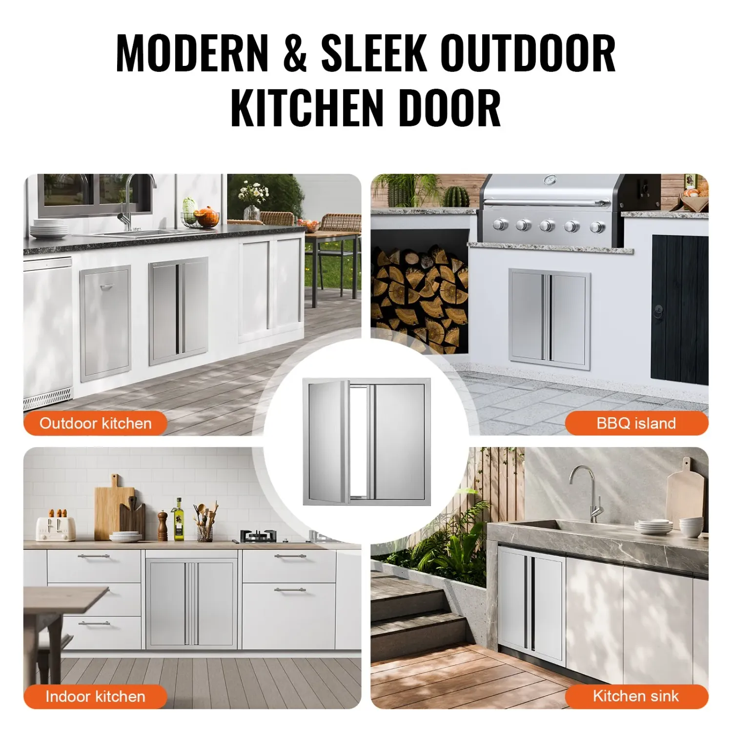24 × 24-inch Stainless Steel Outdoor Kitchen Access Door