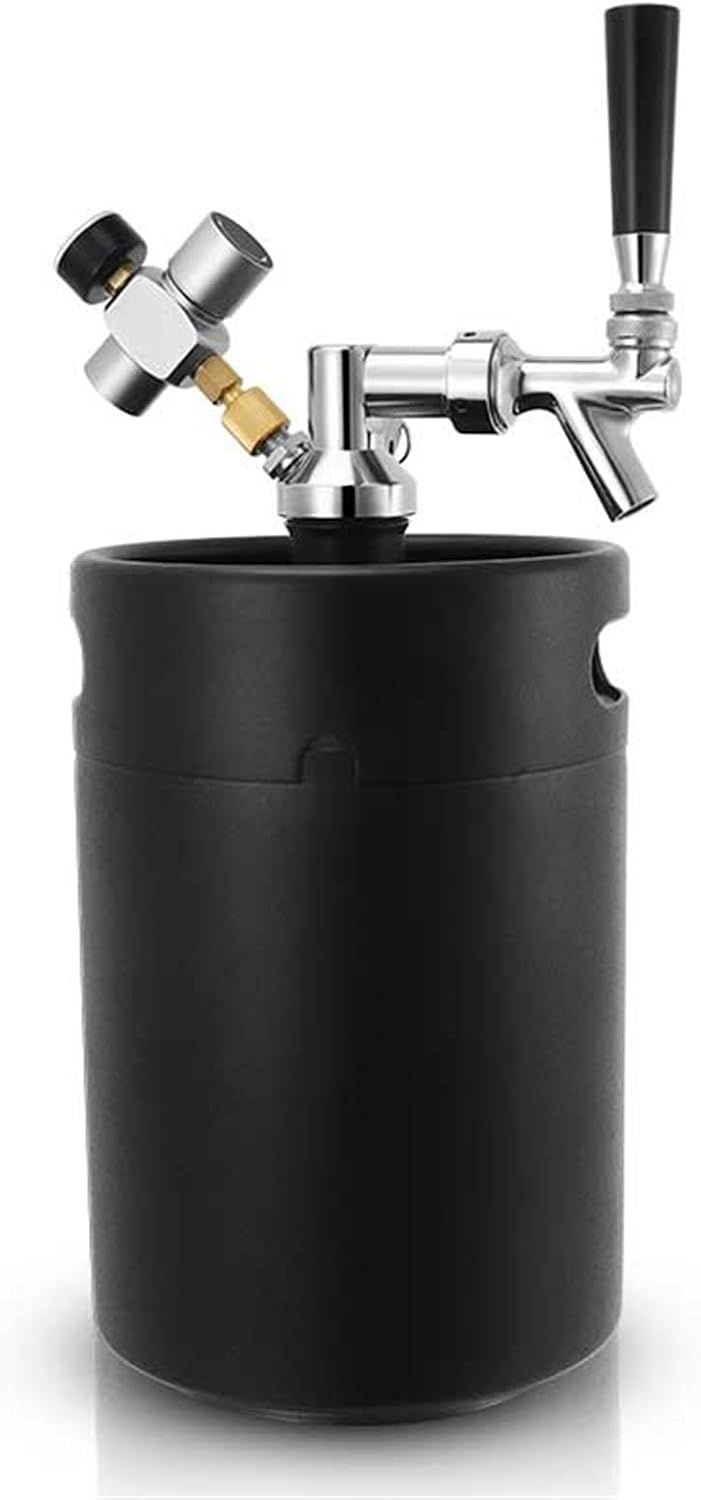 5L Mini Keg Beer Growler Matte Black Portable Home Brew Keg