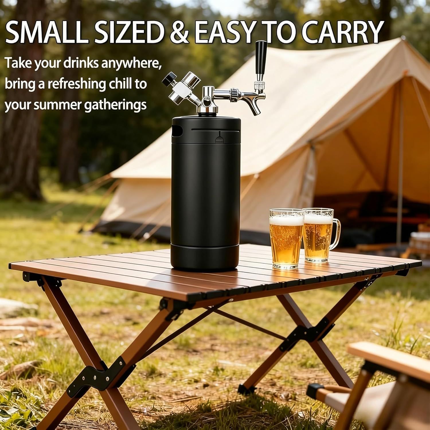 Beer Growler 2L Stainless Steel Tap System