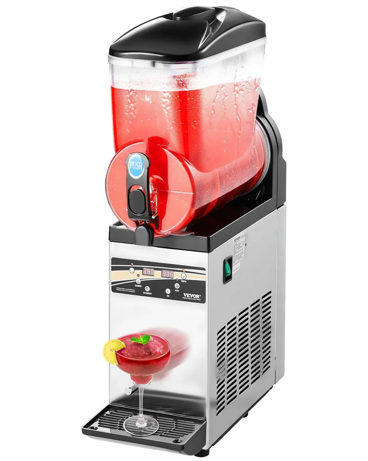 Commercial Slushie Machine 15L Stainless Steel Frozen Drink Maker