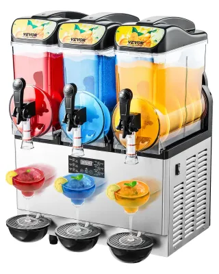 Commercial Slushie Machine 45L Triple Tank Frozen Drink Maker Stainless Steel