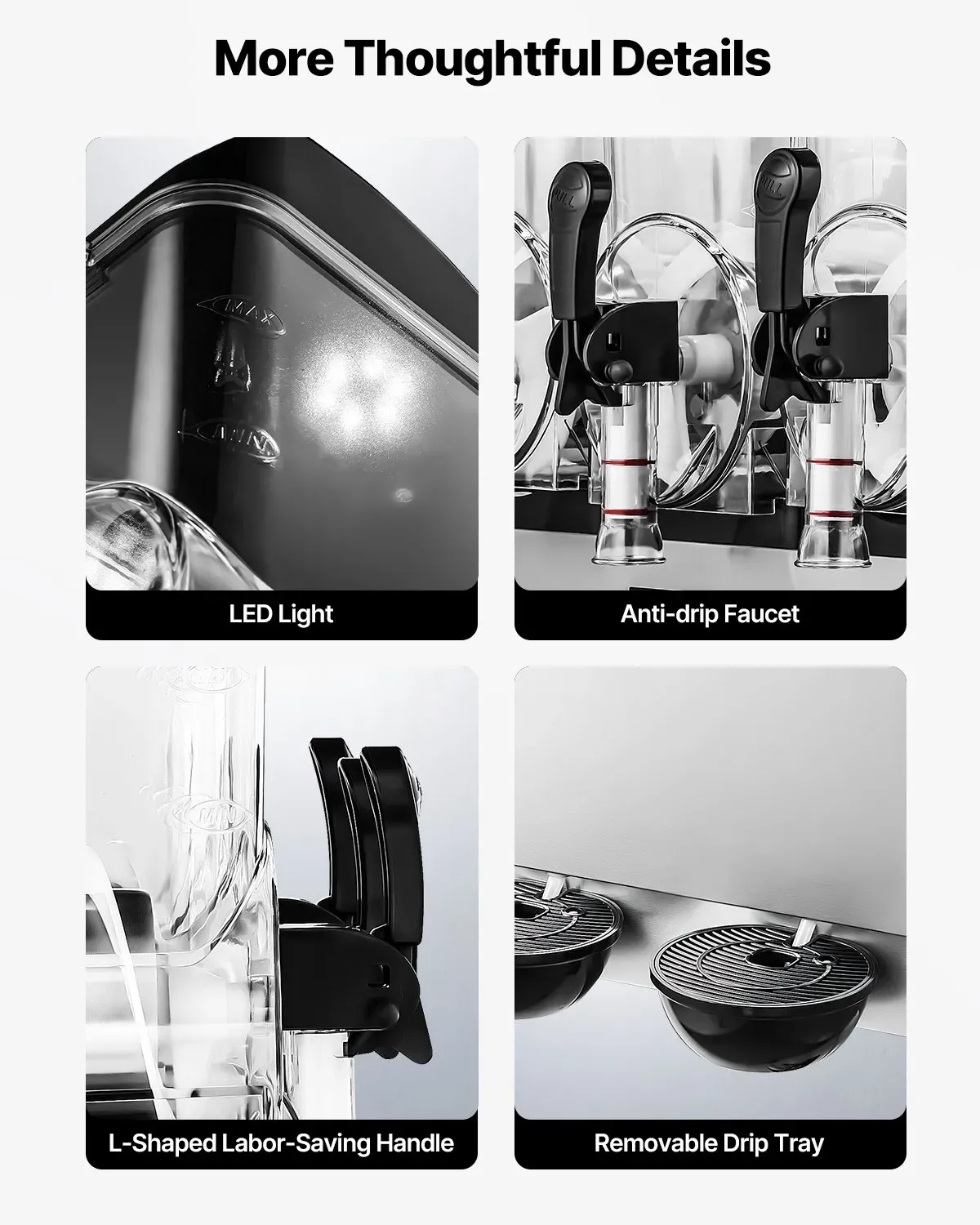 Commercial Slushie Machine 45L Triple Tank Frozen Drink Maker Stainless Steel