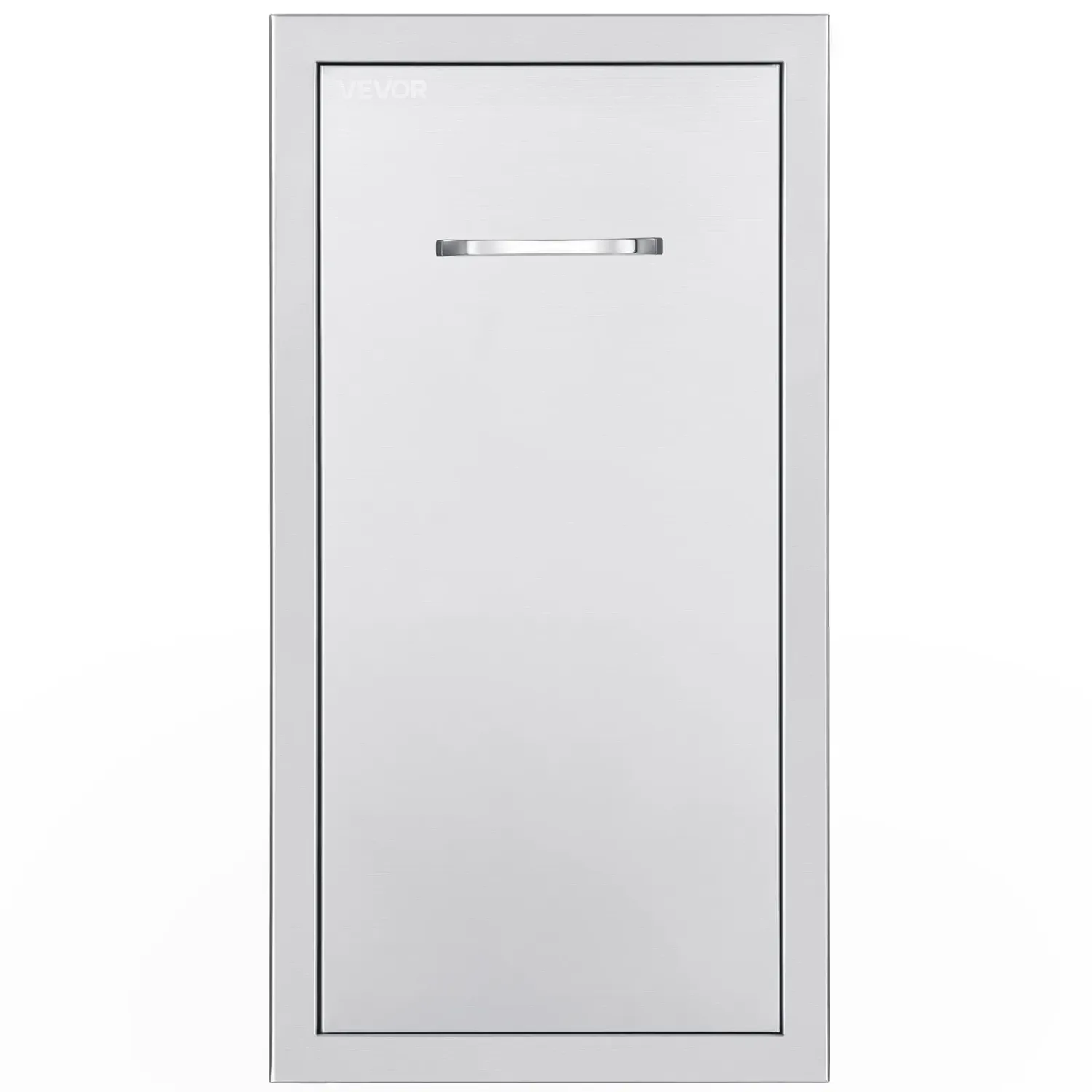 Stainless Steel Outdoor Kitchen Drawer — 13.54"W×19.61"D×25.79"H Trash &amp; Storage Cabinet, 55 lbs Tier Capacity, for BBQ Island &amp; Outdoor Kitchens