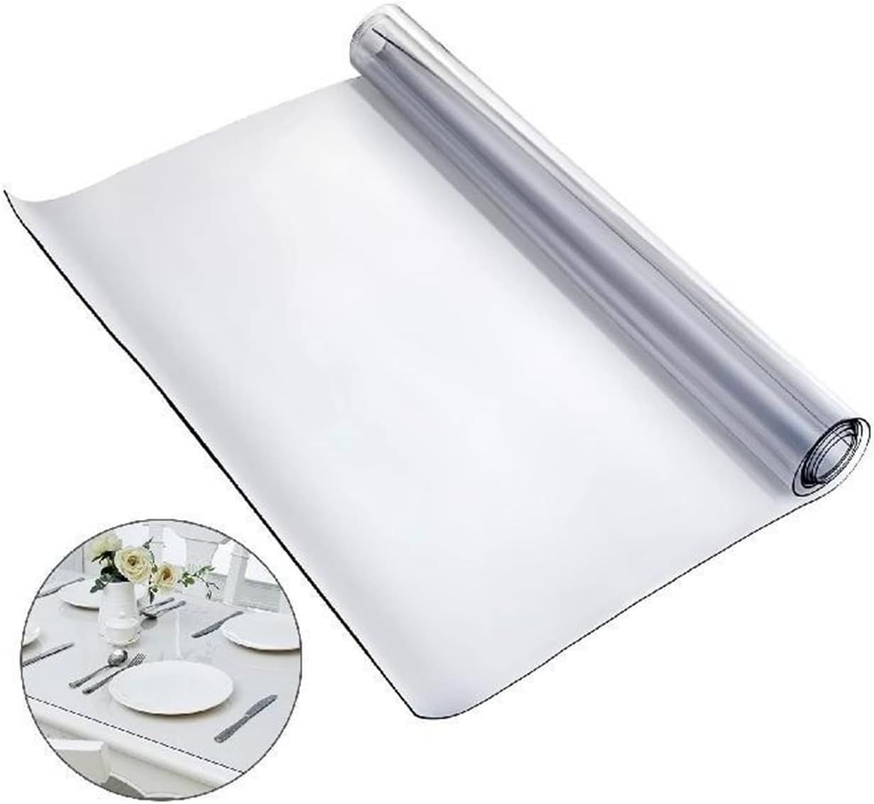 Transparent PVC Desk Table Protector Mat 2mm Thick Protective Cover