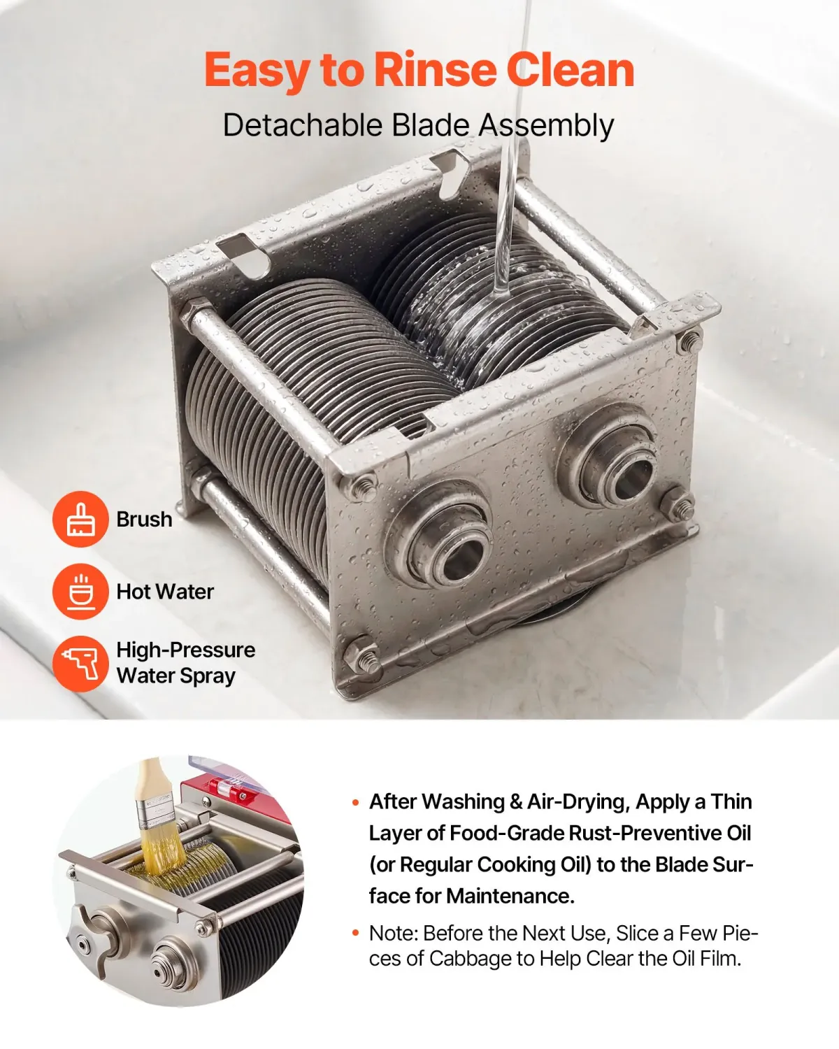 Commercial Meat Slicer 850W Stainless Steel