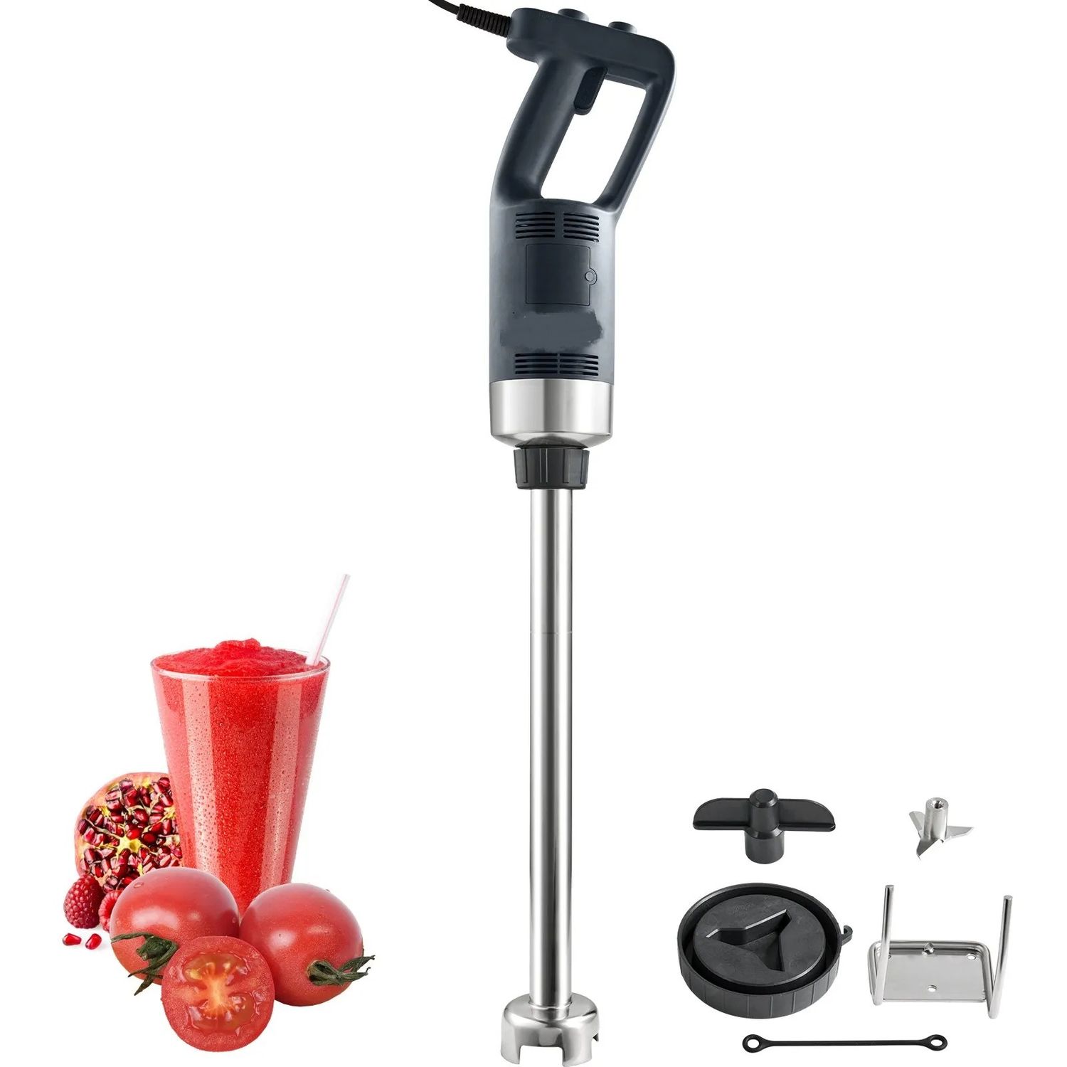 Commercial Immersion Blender 750W Heavy Duty Hand Mixer Stainless Steel Stick Blender