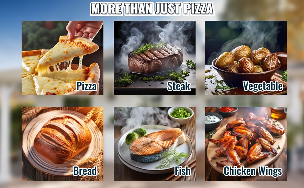 12" Outdoor Pizza Oven Portable Pellet/Gas Pizza Oven Foldable for Camping