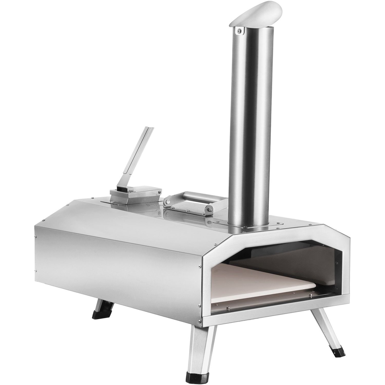 12" Outdoor Pizza Oven Portable Pellet/Gas Pizza Oven Foldable for Camping