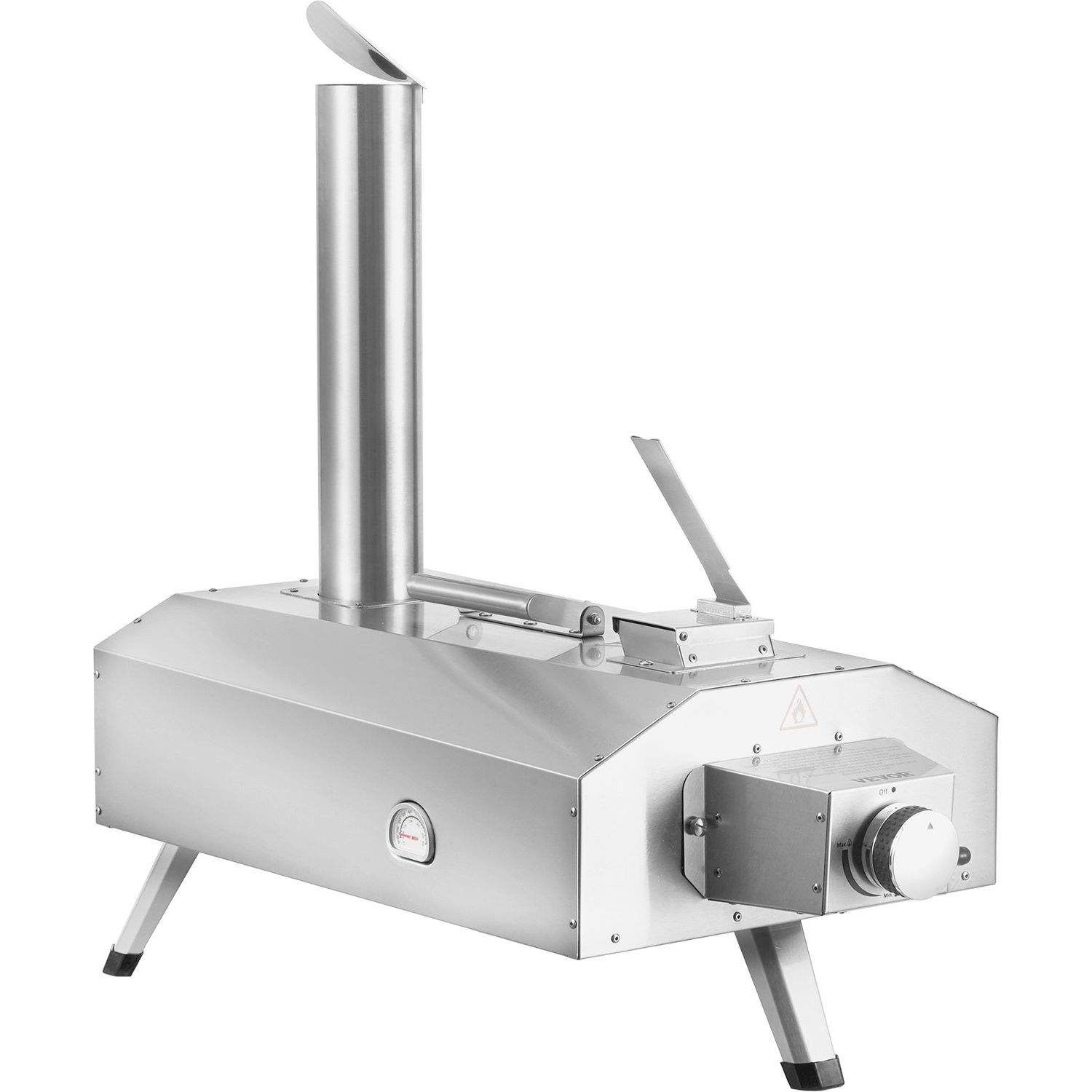 12" Outdoor Pizza Oven Portable Pellet/Gas Pizza Oven Foldable for Camping