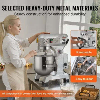 Commercial Food Mixer 18.7L 1100W Stand Mixer Stainless Steel Bowl Dough Mixer