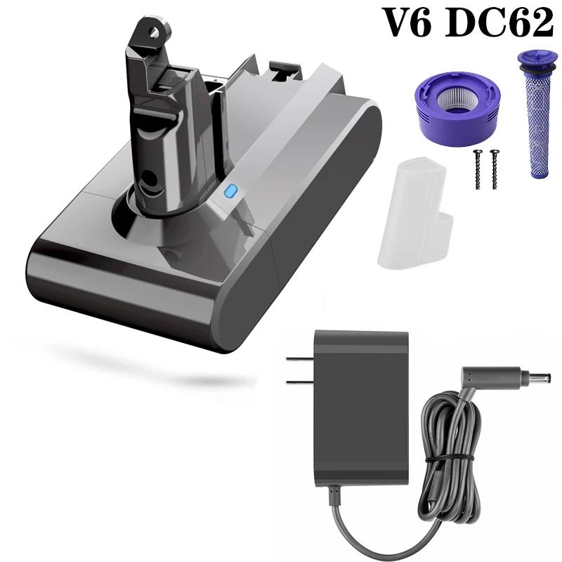 Replacement 21.6V 6000mAh Battery for Dyson V6 with Charger