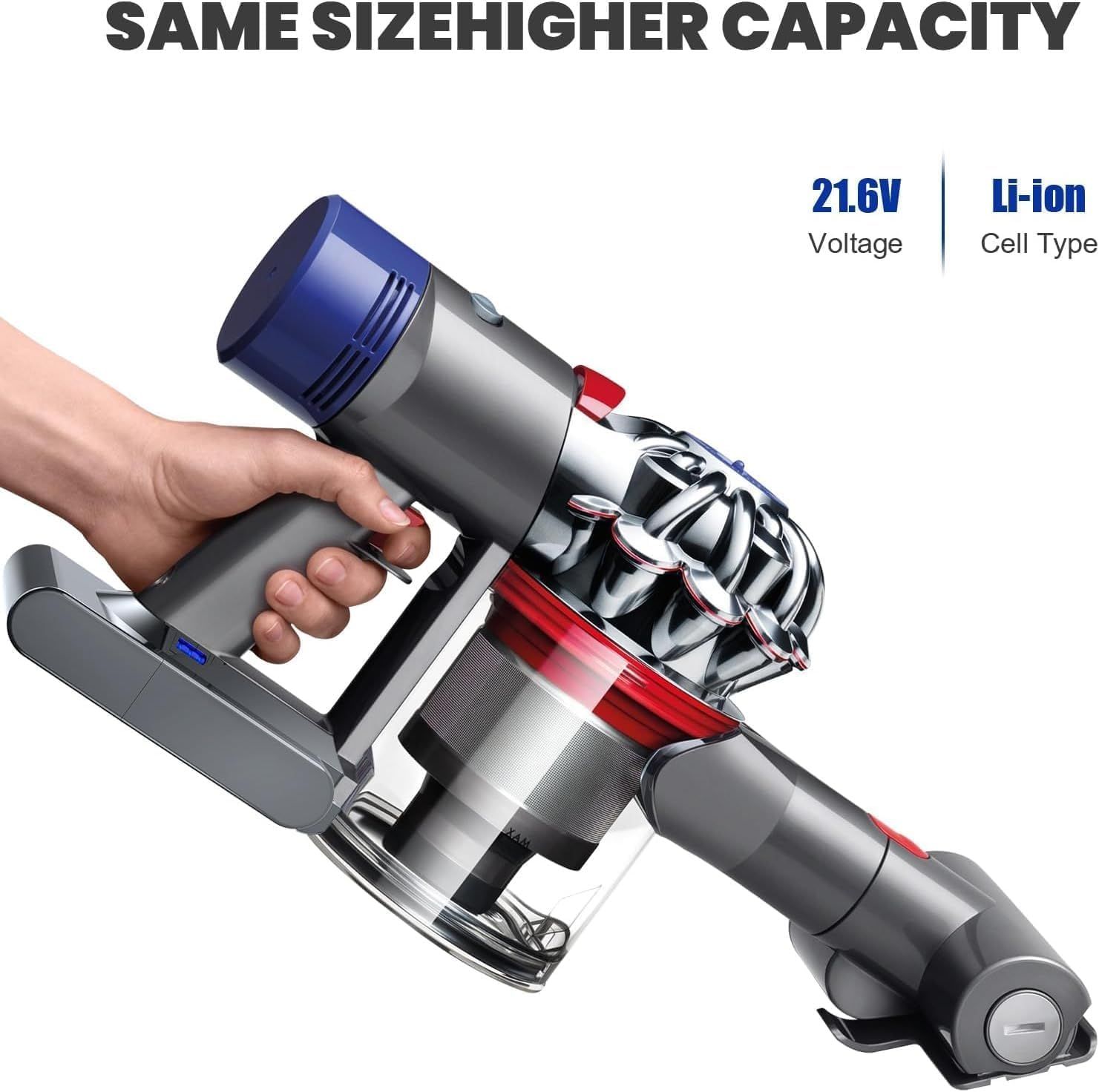 Replacement Battery for Dyson V8 Vacuum Cleaners – High-Capacity Lithium Battery with Accessories