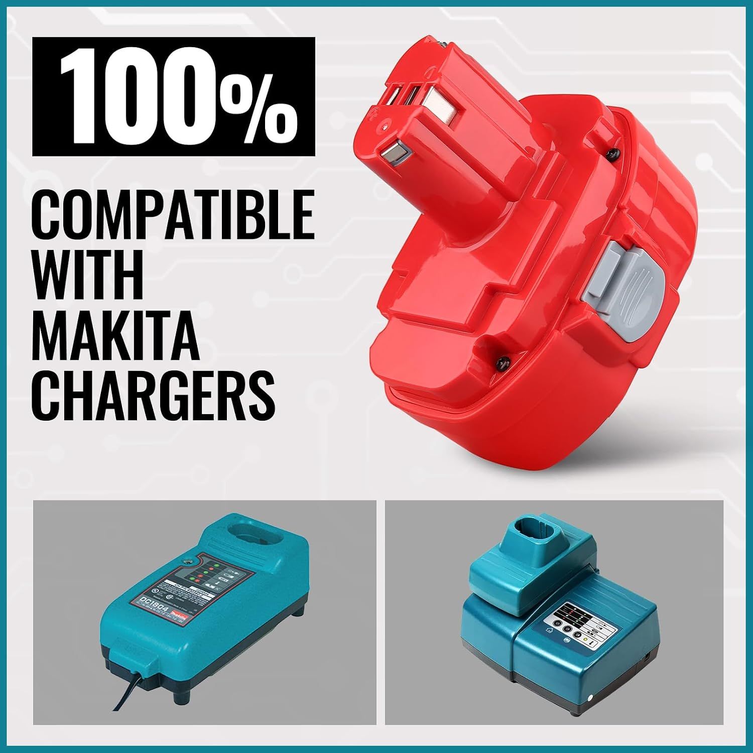 Replacement 18V 4.8Ah Ni-MH Battery for Makita Cordless Tools