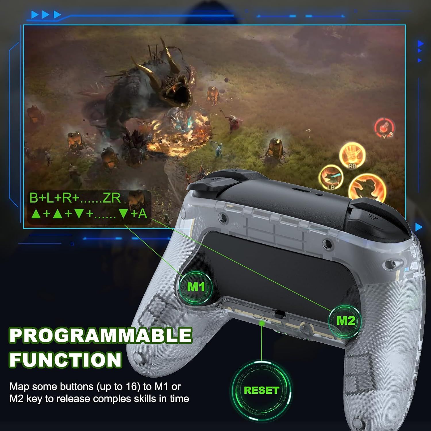 Wireless Bluetooth Game Controller for PC PS4 PS3 Switch iOS Android