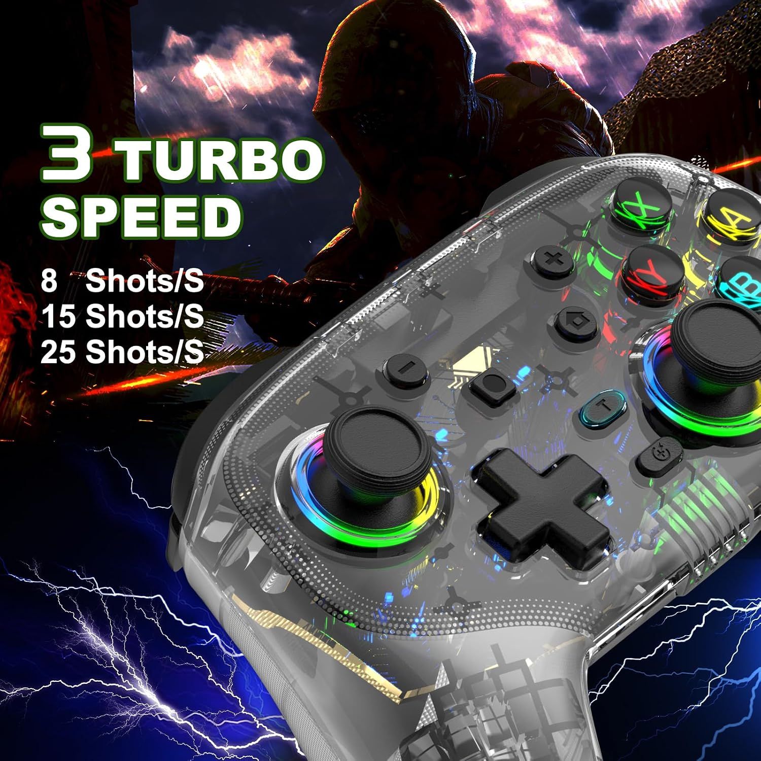 Wireless Bluetooth Game Controller for PC PS4 PS3 Switch iOS Android