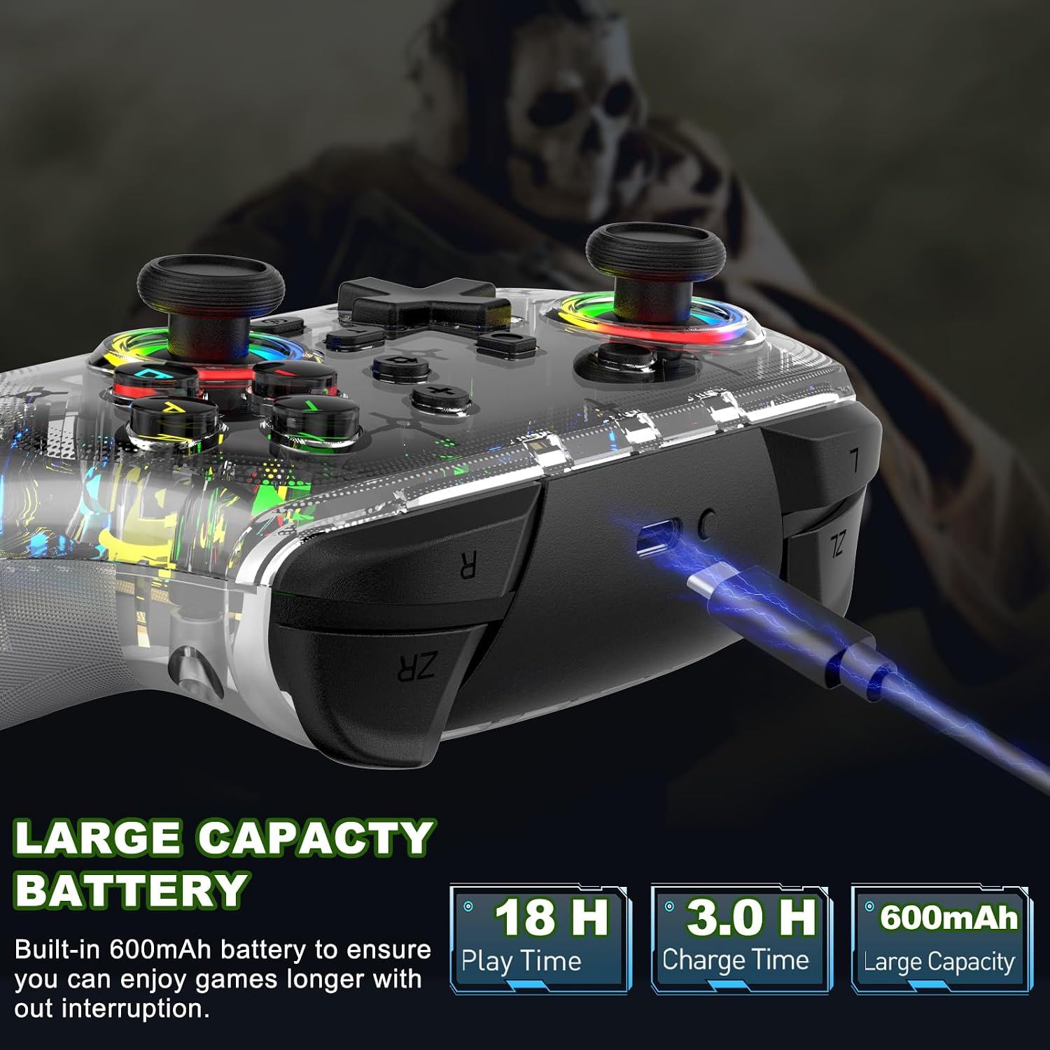 Wireless Bluetooth Game Controller for PC PS4 PS3 Switch iOS Android