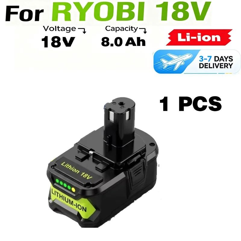 Ryobi 18V 8.0Ah Lithium-Ion Replacement Battery for Ryobi