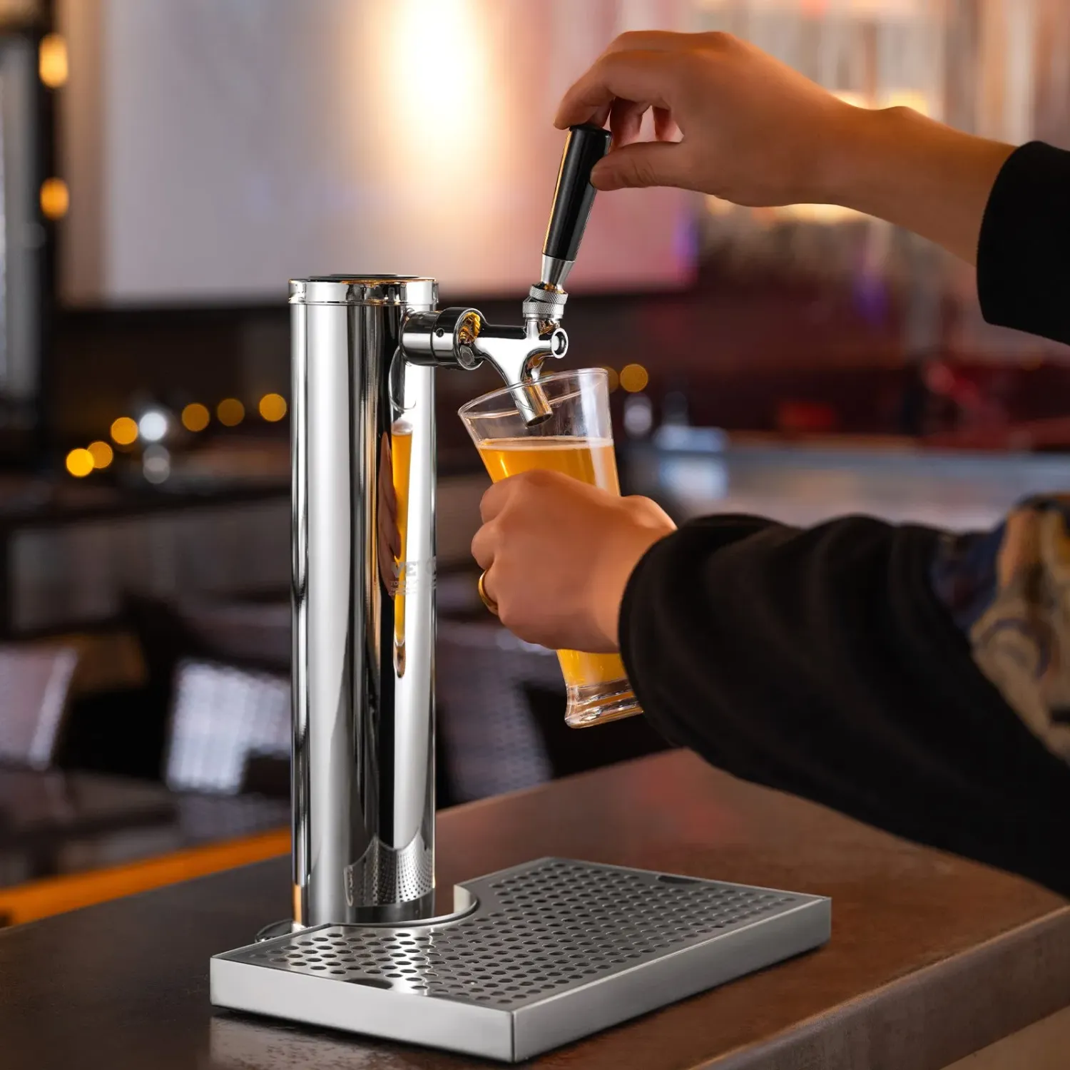 Stainless Steel Single Tap Beer Tower Kegerator Kit