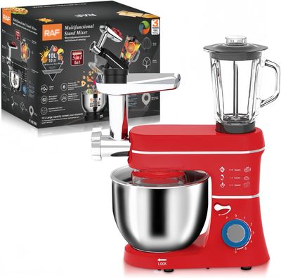 5-in-1 Dough Mixer Stand Mixer, Multifunctional Electric Kitchen Appliance with 6 Speeds, for Baking, Blending, and Grinding