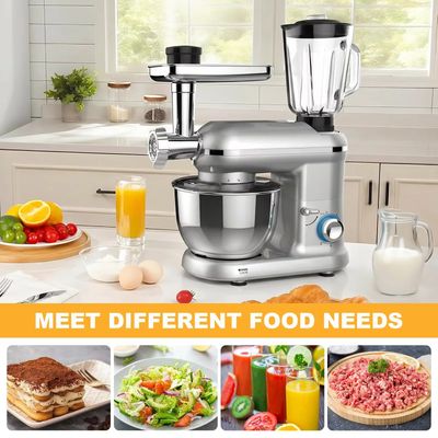 6L Planetary Stand Mixer 1900W 6-Speed Kitchen Machine with Meat Mincer, Sausage Maker &amp; Blende