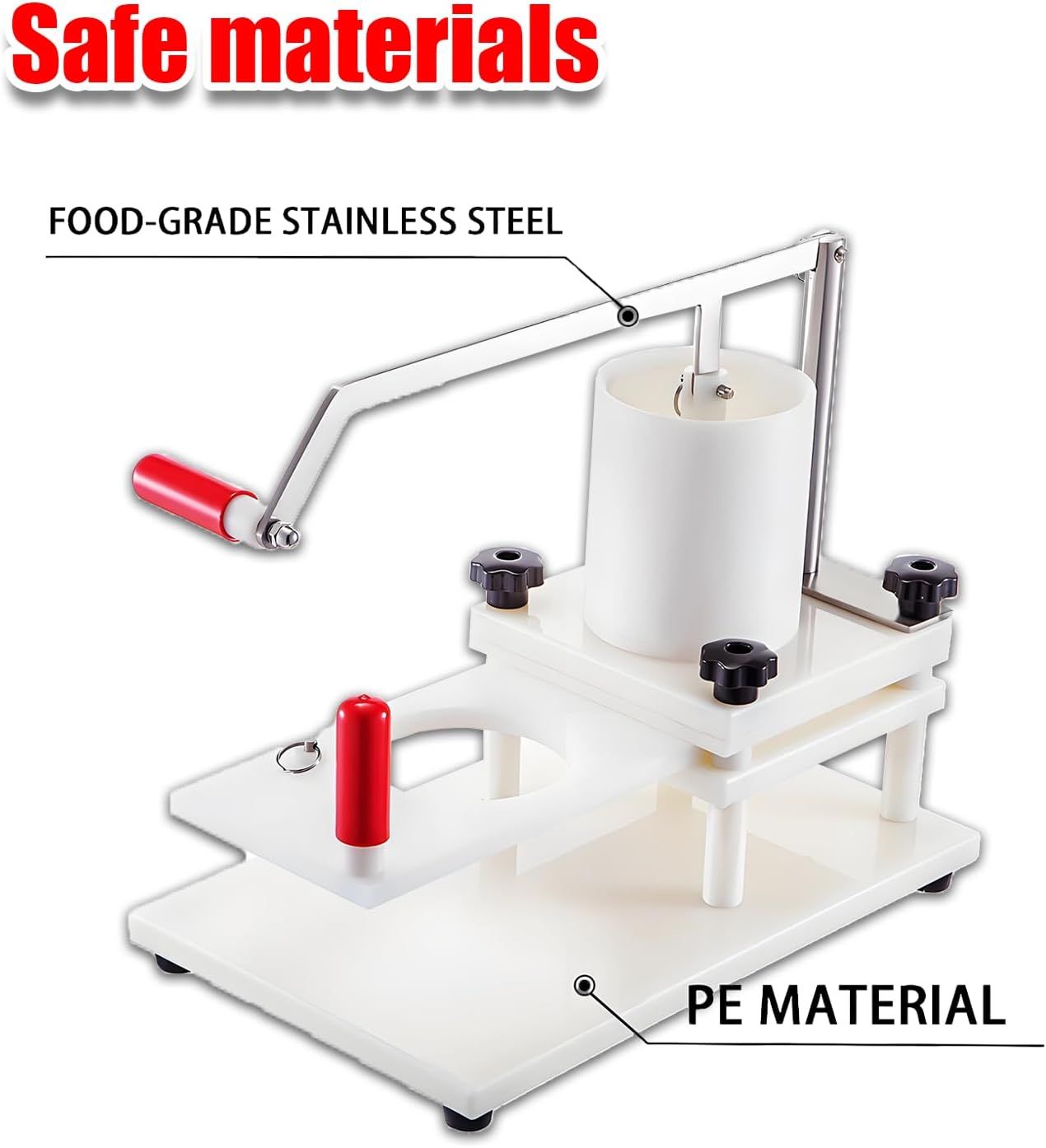 110mm Burger Patty Maker, Food-Grade PE Meat Press with Anti-Slip Base