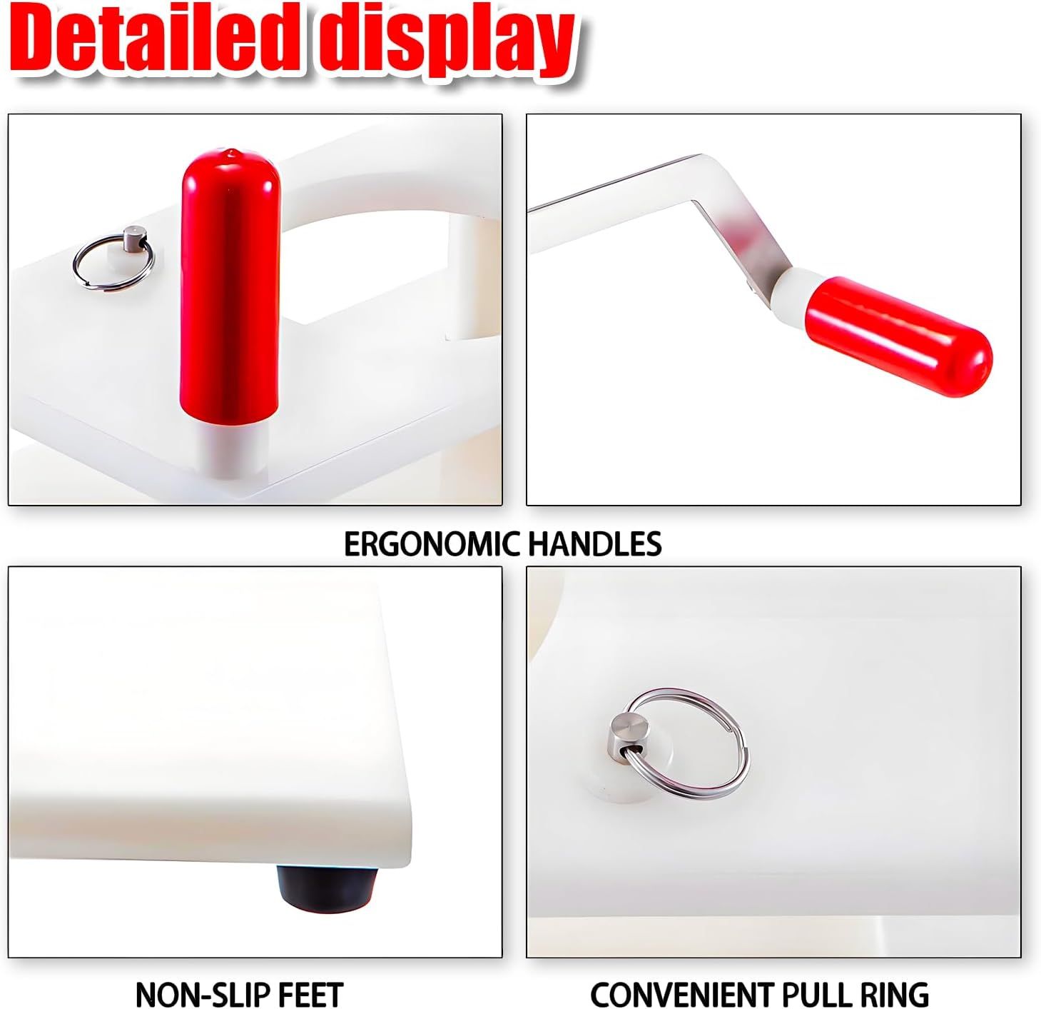 110mm Burger Patty Maker, Food-Grade PE Meat Press with Anti-Slip Base