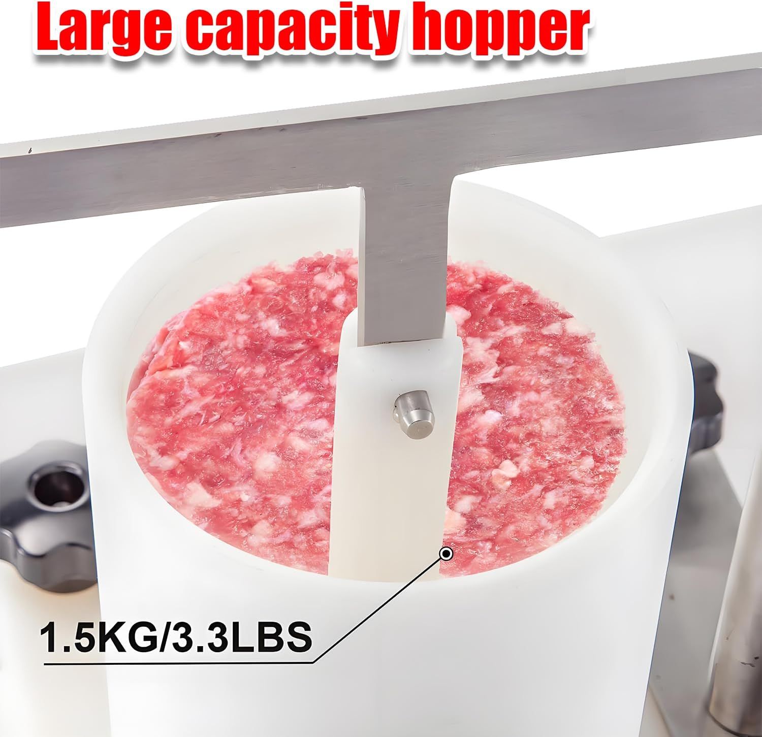 110mm Burger Patty Maker, Food-Grade PE Meat Press with Anti-Slip Base