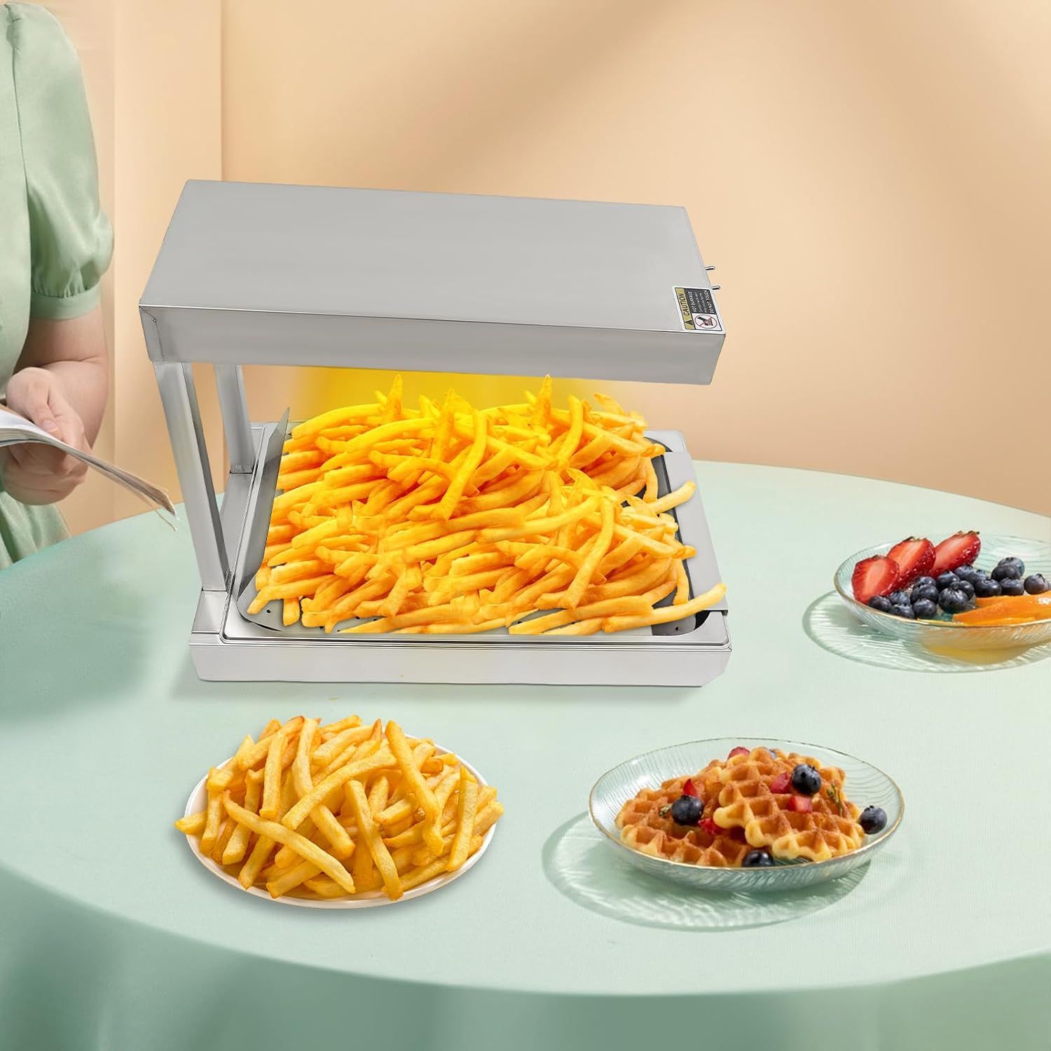 750W Chip Warmer Stainless Steel Food Warmer
