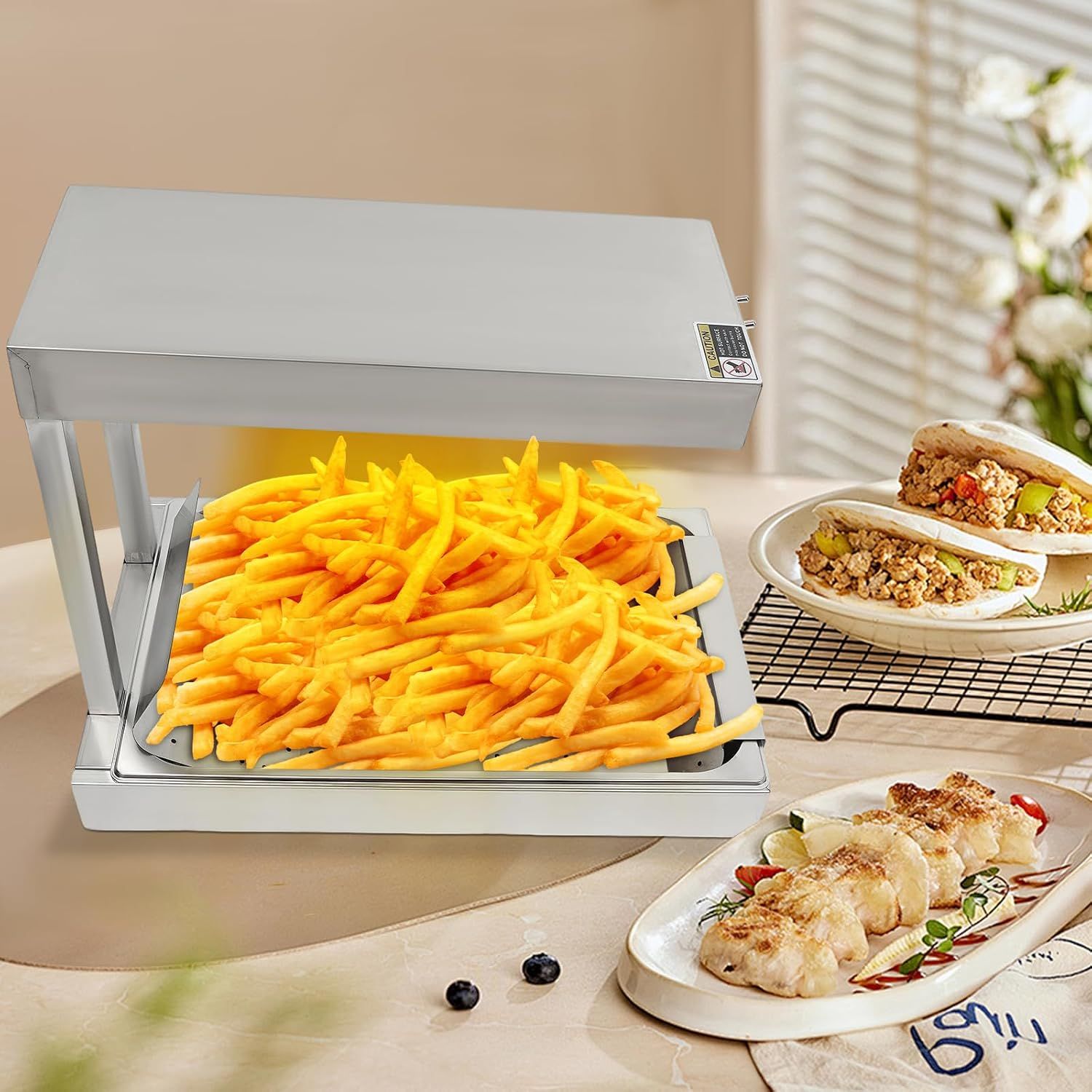 750W Chip Warmer Stainless Steel Food Warmer
