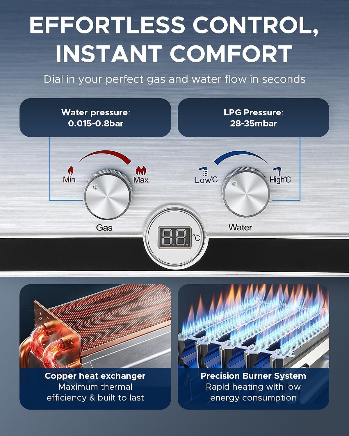16L LPG Tankless Gas Water Heater