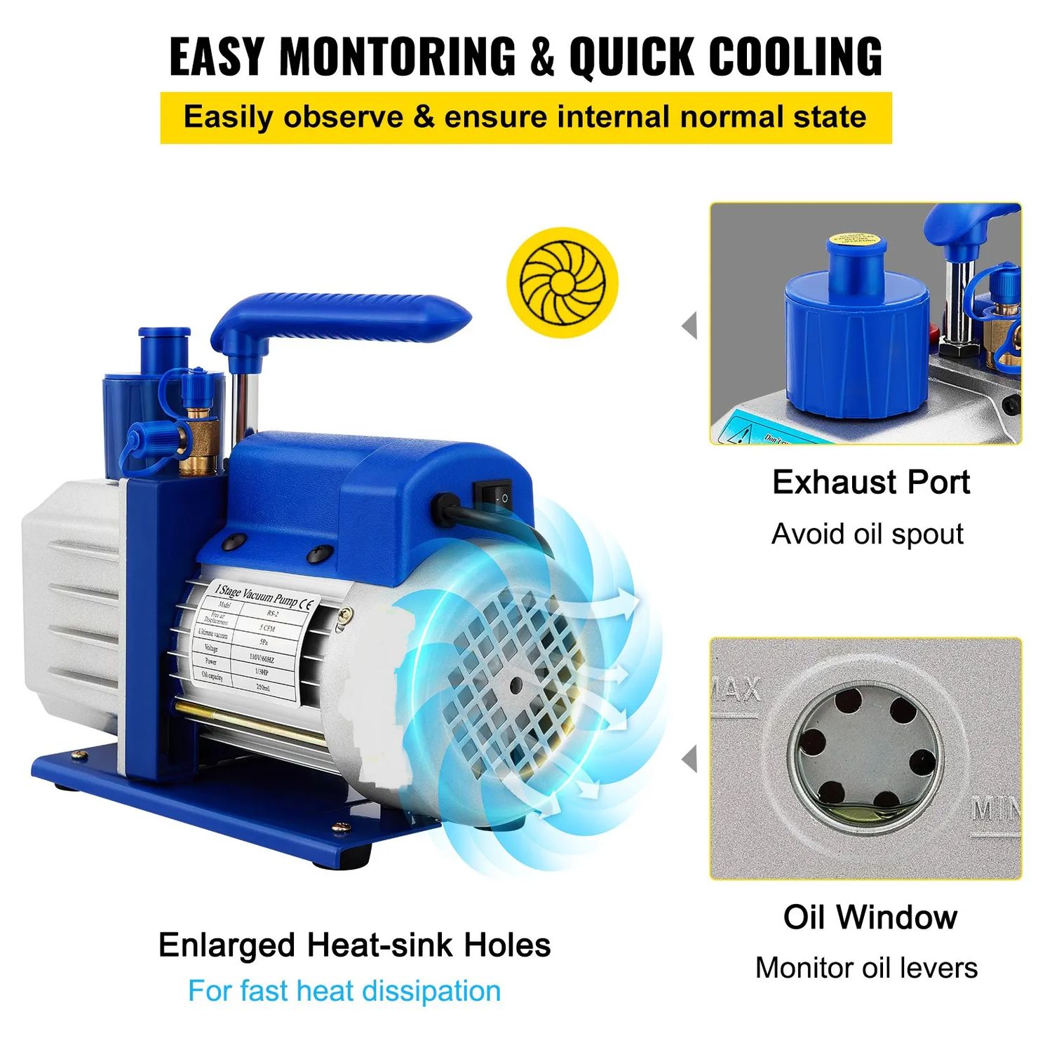 Stainless steel Vacuum Degassing Chamber &amp; Pump Kit Gallon