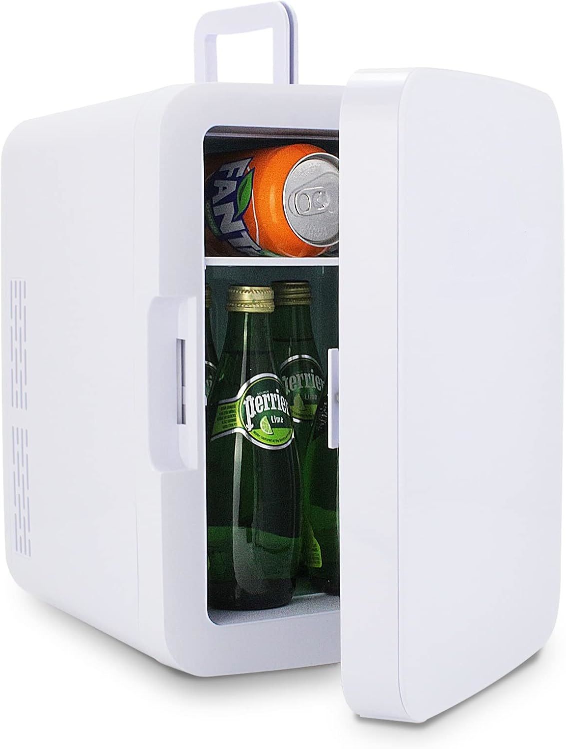 Mini Fridge 10L Portable &amp; Warmer – AC/DC Thermoelectric Cooler, White