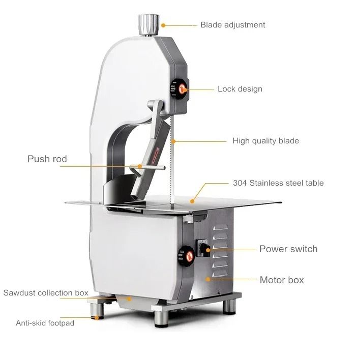 Tabletop Band Saw Meat Cutter, Commercial bone cutting machine