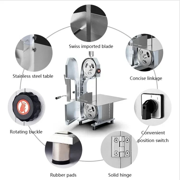 Tabletop Band Saw Meat Cutter, Commercial bone cutting machine
