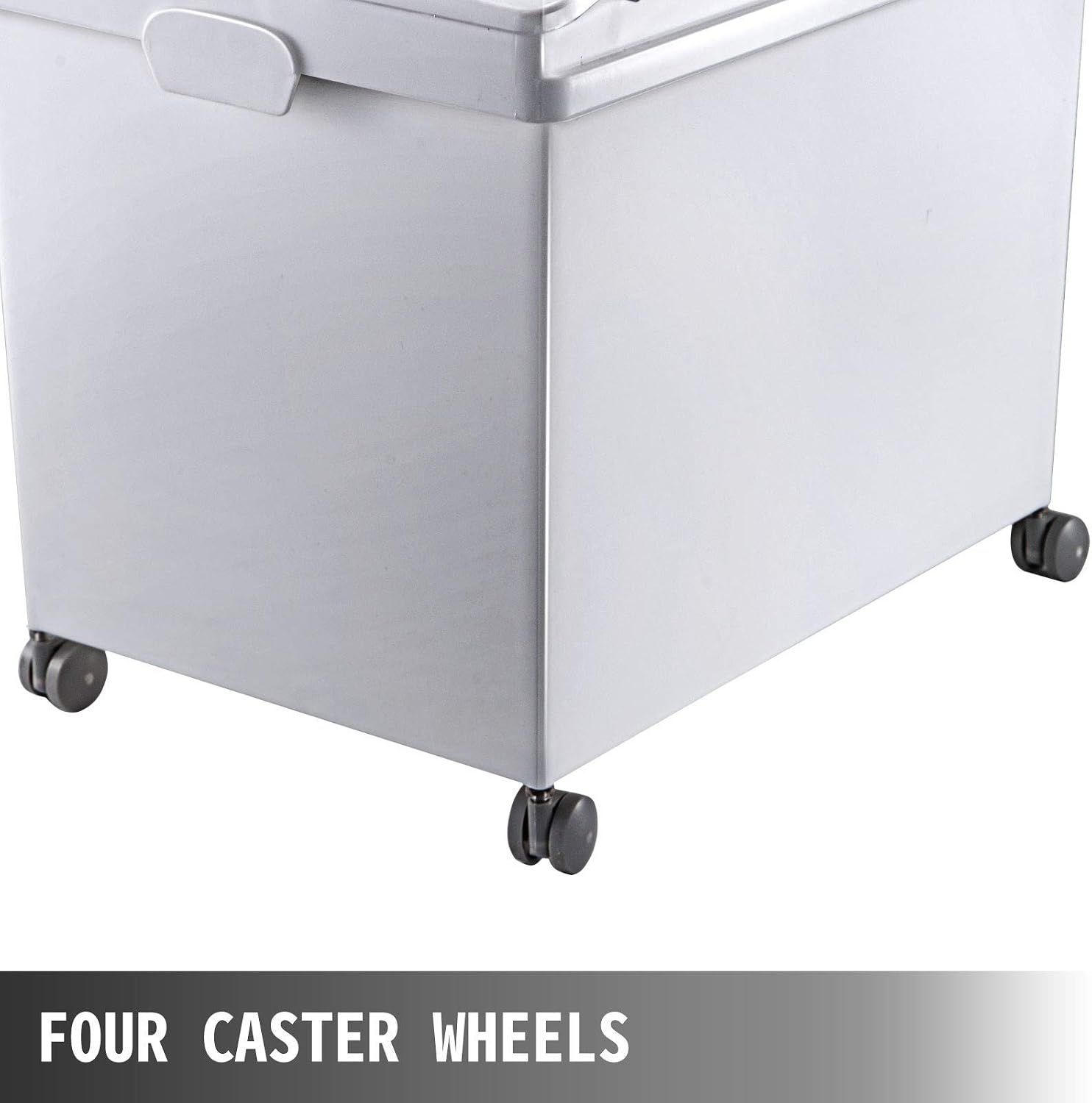 3 Pack Wheeled Rice Container Sliding Lid Storage