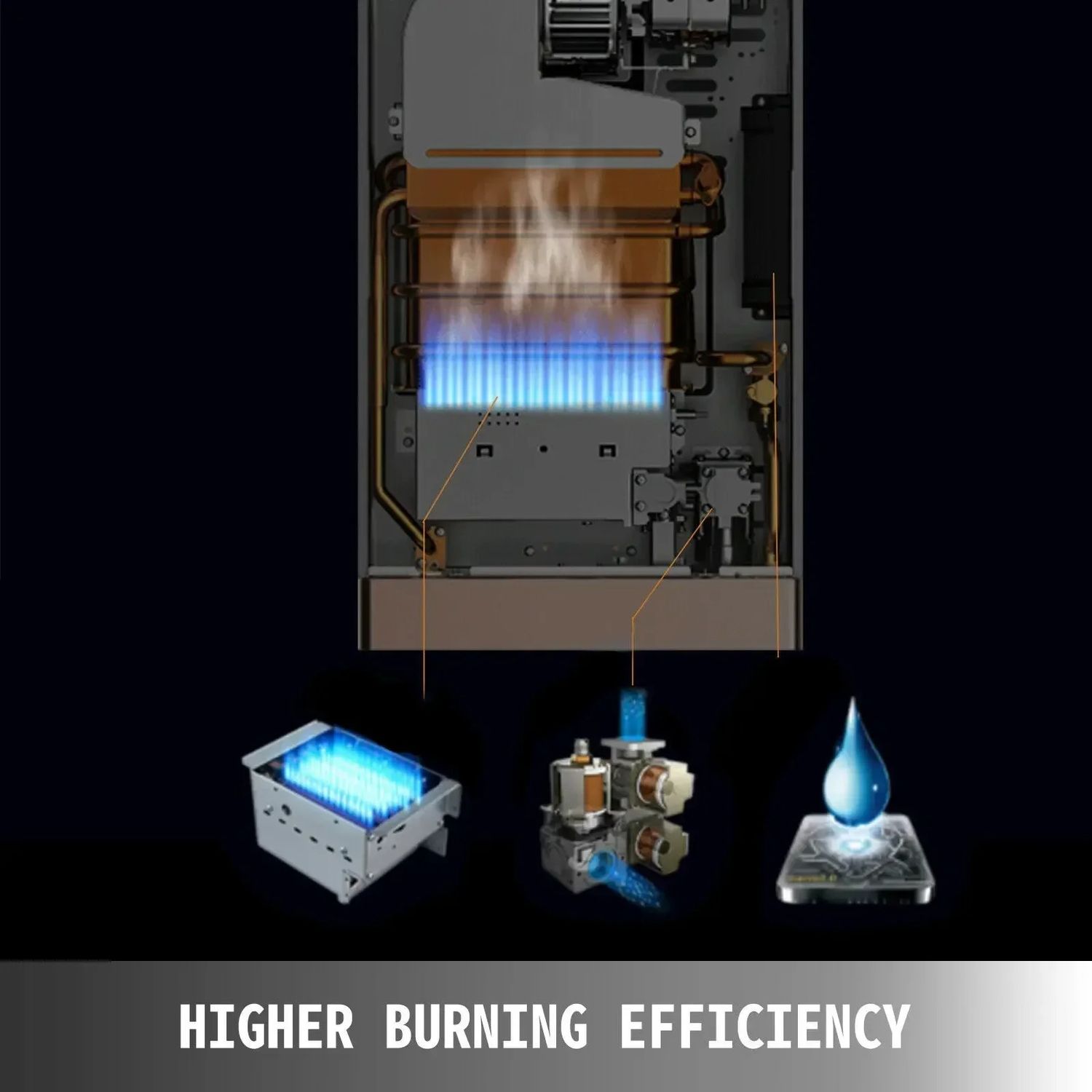 18L LPG Tankless Gas Water Heater – Instant Hot Water, LED Display, Multiple Capacities