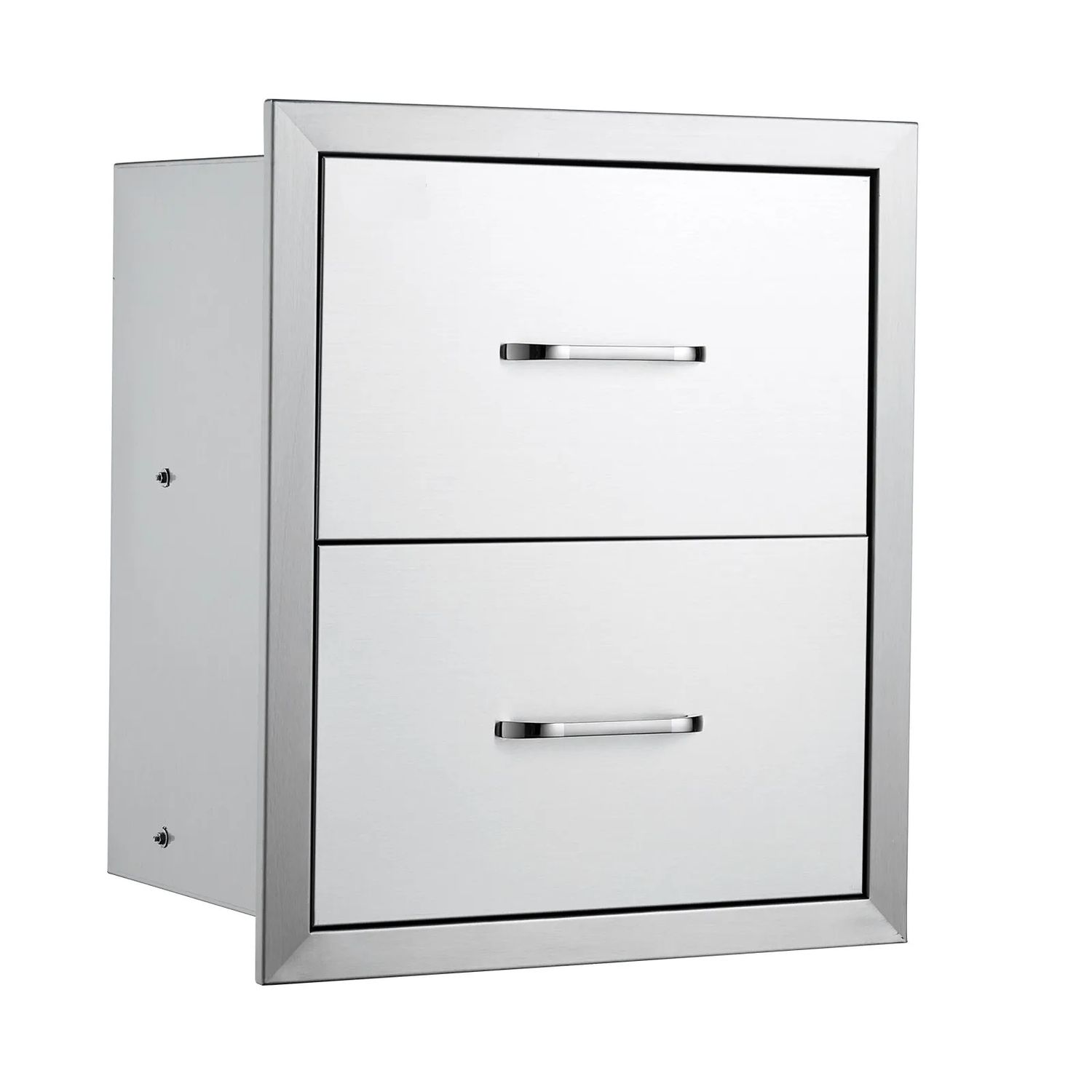 Storage Drawers For 2-Tier Stainless Steel Kitchen Drawers – Outdoor BBQ Island Storage Cabinet