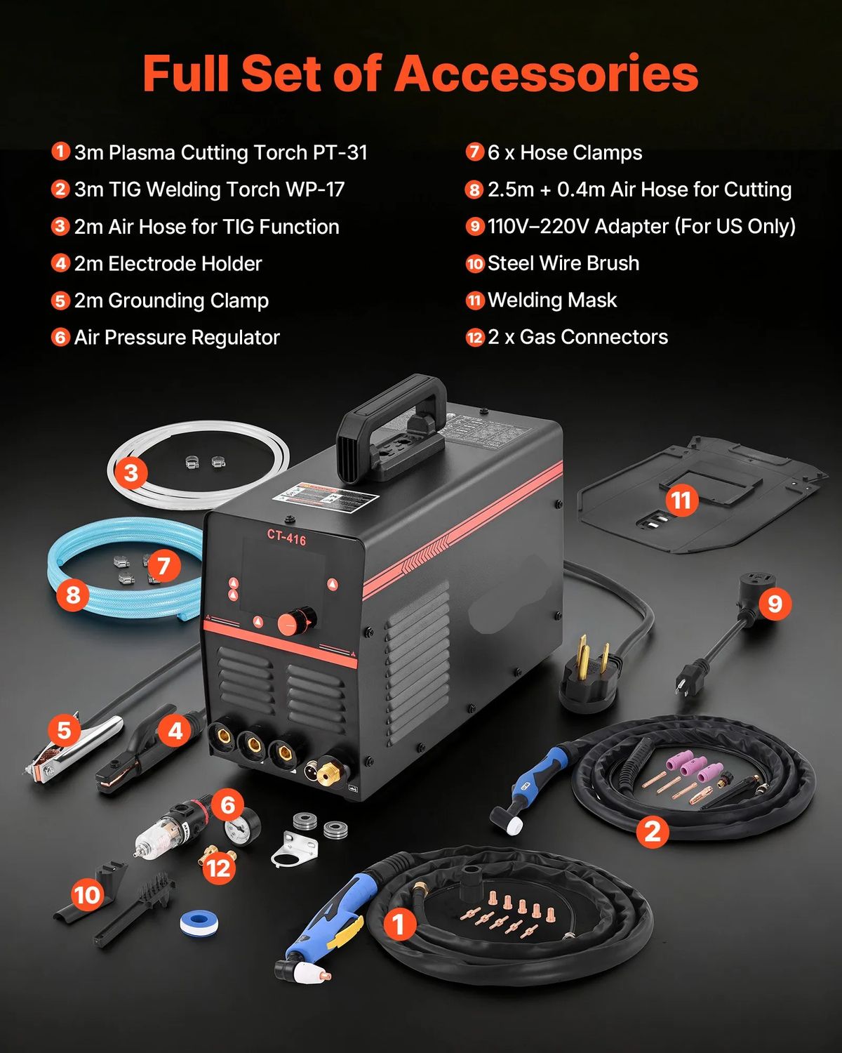 Portable &amp;amp; 3-in-1 Plasma Cutter &amp; Welding Machine – 50A Cutter, 200A TIG/MMA Welder
