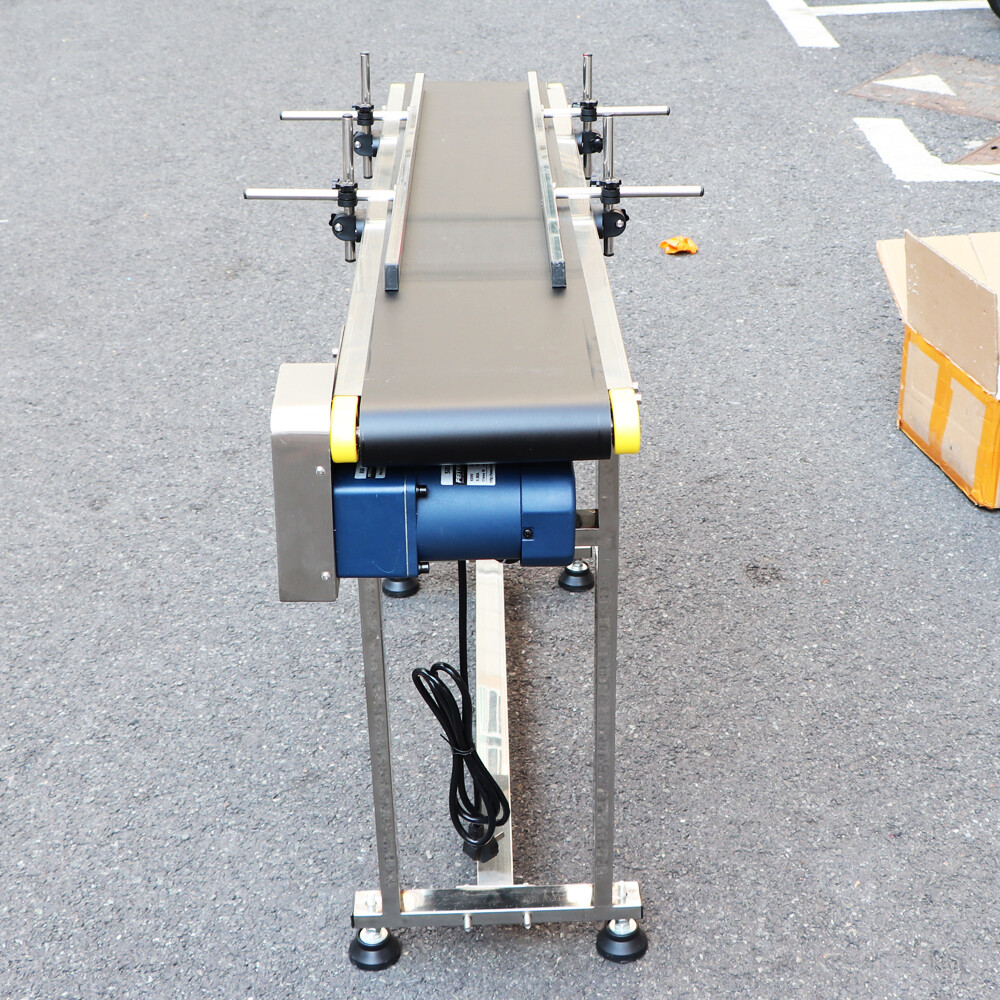 Commercial Steel Conveyor Belt Machine – Automatic Electric Conveyor with Adjustable Guardrail, 200-500mm Width, Ideal for Efficient Material Transport