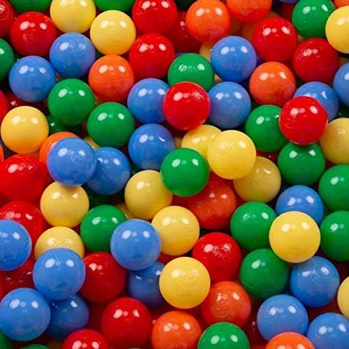 Kids Play Tent Ball Pit with 100 Balls, Pop-Up Castle, Blue, 105 × 105 × 90 cm