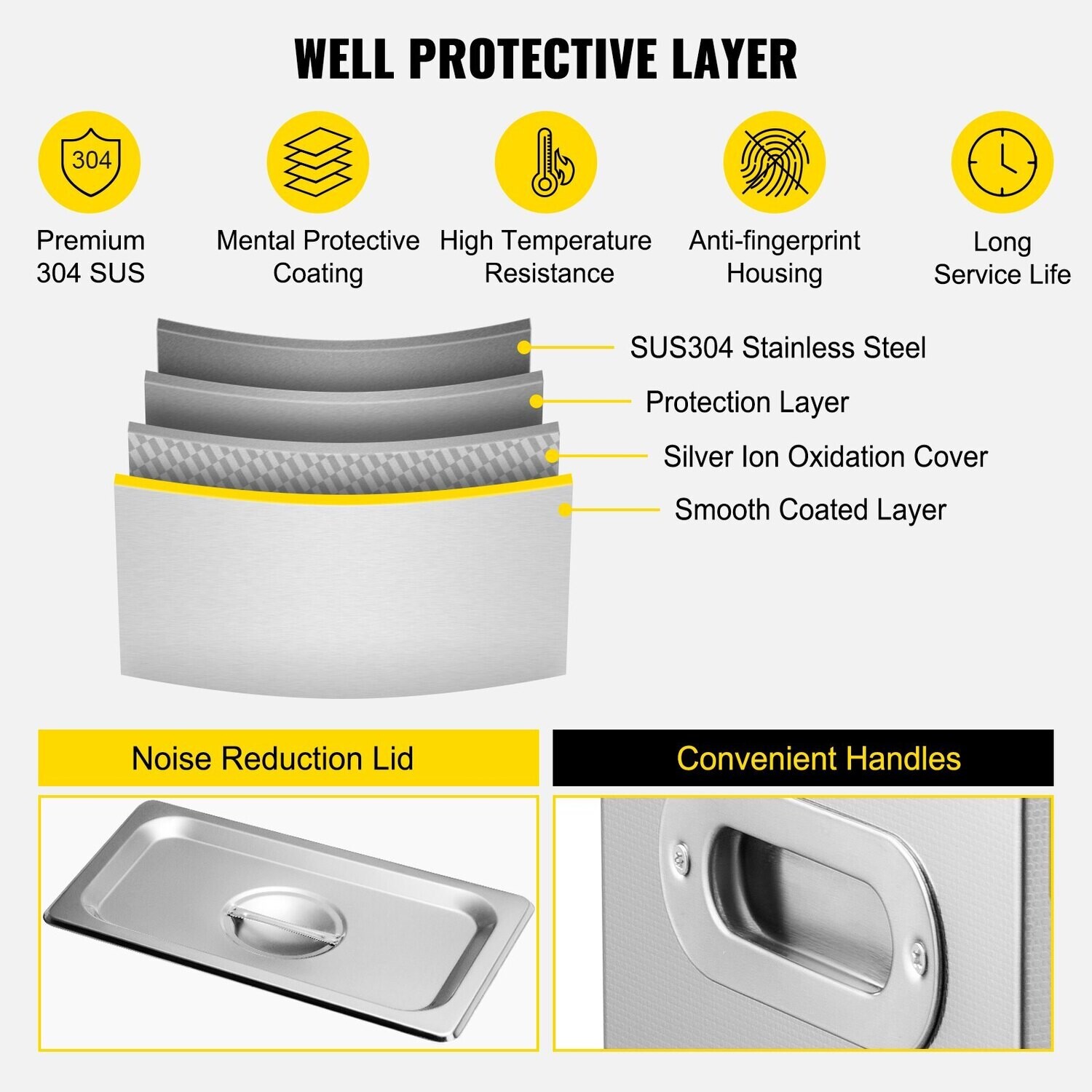 Vinyl record 6L Digital Ultrasonic Record Cleaning Device Stainless Steel 33 x 18 x 28.5 cm