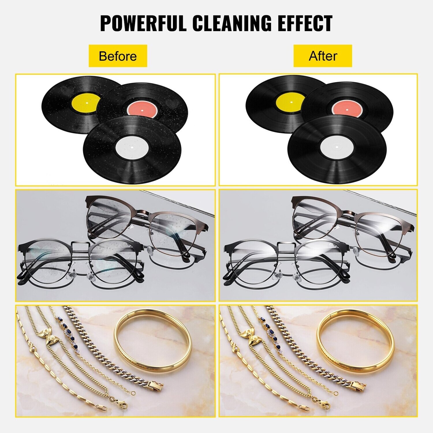 Vinyl record 6L Digital Ultrasonic Record Cleaning Device Stainless Steel 33 x 18 x 28.5 cm