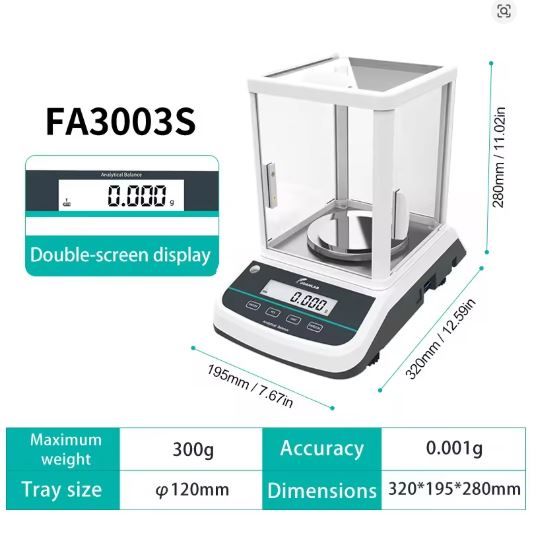 FA2003S Analytical Balance Scale 0.001g High Precision Digital Laboratory Weighing Scale
