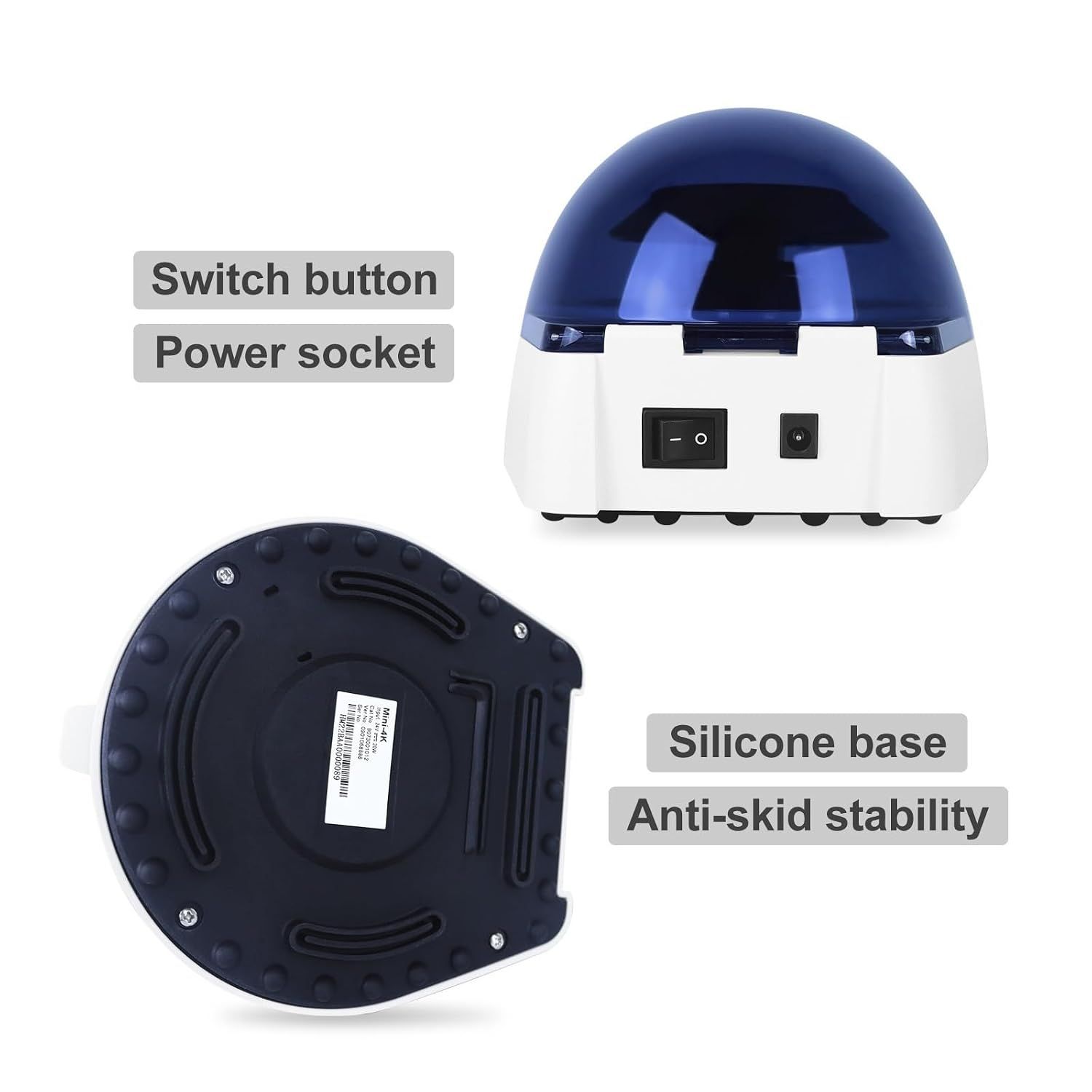 Mini Electric Centrifuge Machine 7000RPM Blood Centrifuge Tester with Fixed Speed Rotor Laboratory Microfiltration Device
