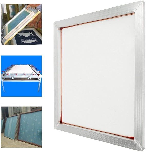 6PCS 50 x 60cm Aluminium Screen Printing Frames, 110 Micron Mesh Silk Screen Frames for Printing &amp; Sieving