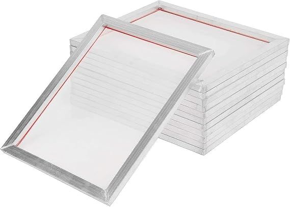 6PCS 50 x 60cm Aluminium Screen Printing Frames, 110 Micron Mesh Silk Screen Frames for Printing &amp; Sieving