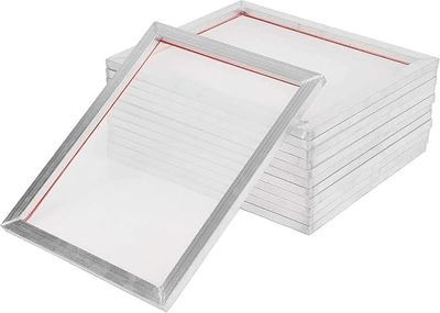 6PCS 50 x 60cm Aluminium Screen Printing Frames, 110 Micron Mesh Silk Screen Frames for Printing &amp; Sieving