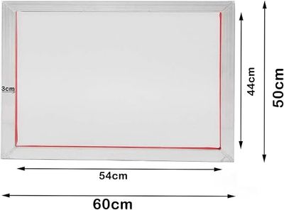 6PCS 50 x 60cm Aluminium Screen Printing Frames, 110 Micron Mesh Silk Screen Frames for Printing &amp; Sieving