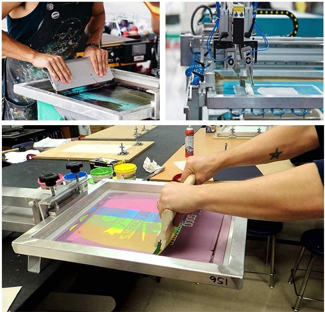 6PCS 50 x 60cm Aluminium Screen Printing Frames, 110 Micron Mesh Silk Screen Frames for Printing &amp; Sieving